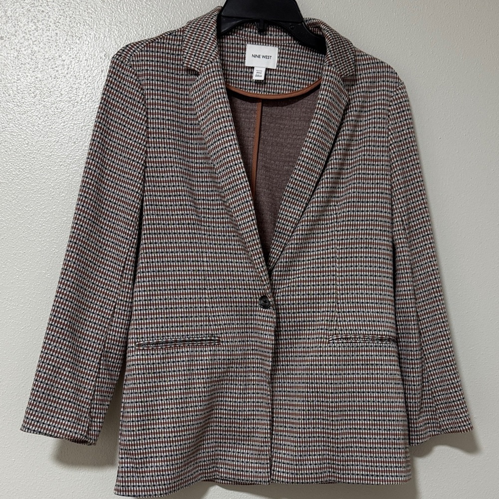Nine West Women's Houndstooth Blazer